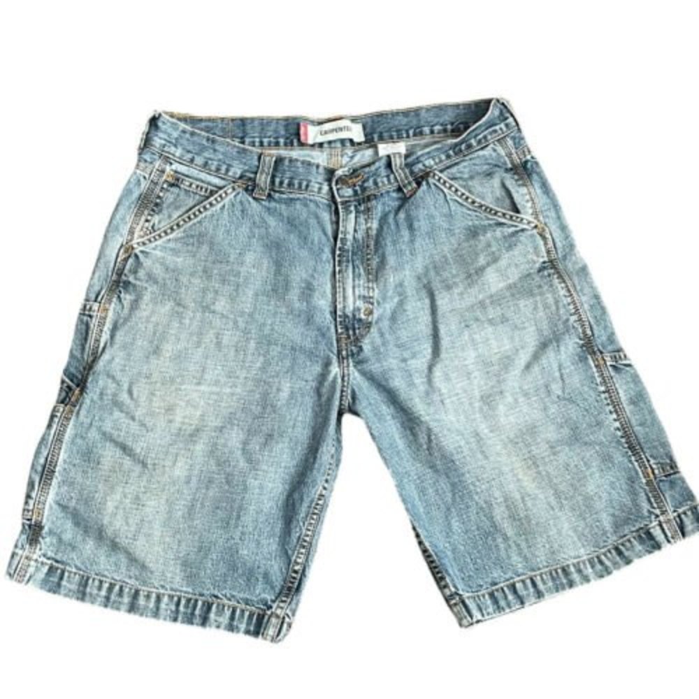 MARKDOWN 🤩 Levi's Men's Carpenter Denim Shorts Size 34 Blue Jean Red Tab